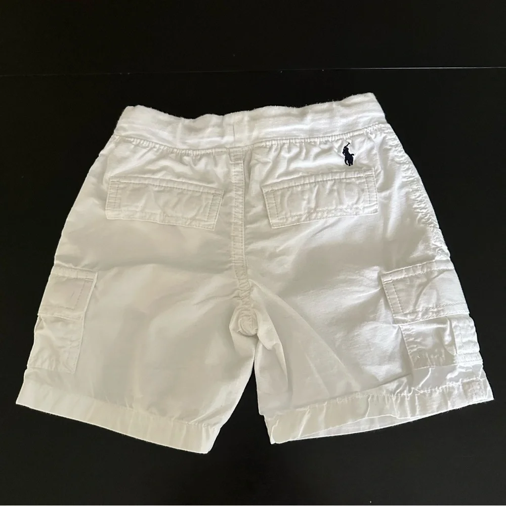 Polo Ralph Lauren Boys White Cargo Shorts | 100% Cotton | Size 2T